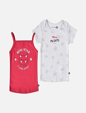 LOT DE 2 TEE SHIRTS FILLE ERMANDA