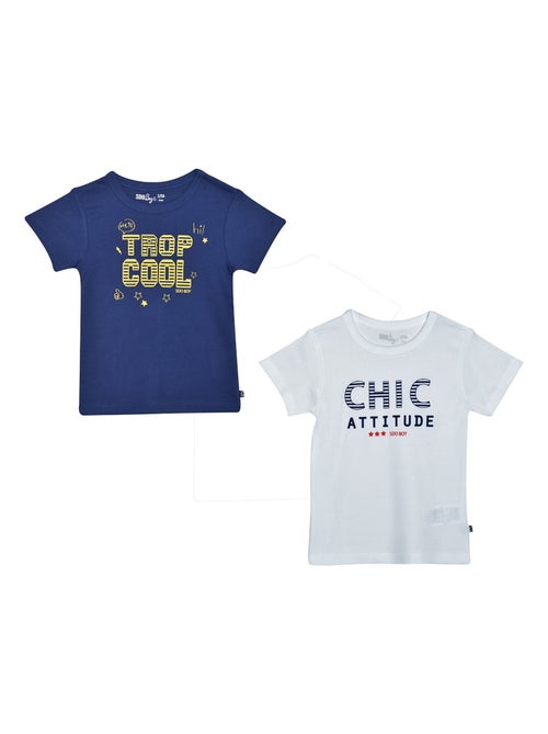 LOT DE 2 TEE SHIRTS GARCON DARCK - Kiabi