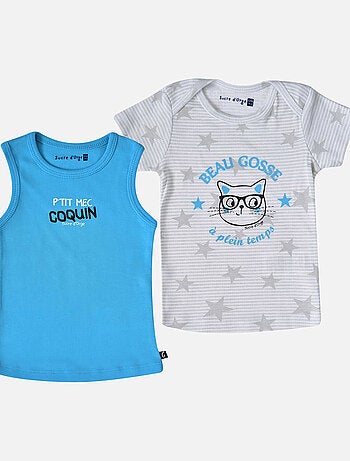 LOT DE 2 TEE SHIRTS GARCON EVEDNI