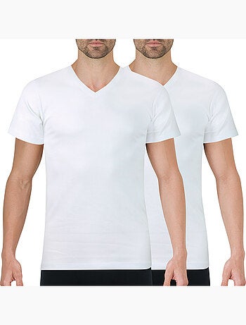 Lot de 2 Tee-shirts homme col V Ecopack Athena