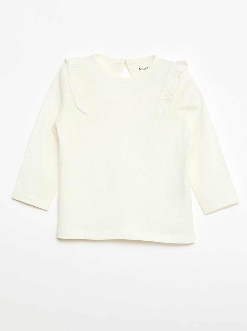 Lot de 2 tee-shirts imprimés Beige/blanc - Kiabi