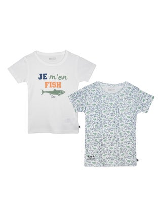 LOT DE 2 TEE SHIRTS JOE MANCHES COURTES ENFANT