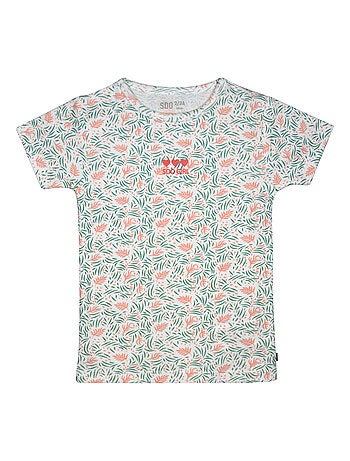 LOT DE 2 TEE SHIRTS JUSTINA MANCHES COURTES ENFANT