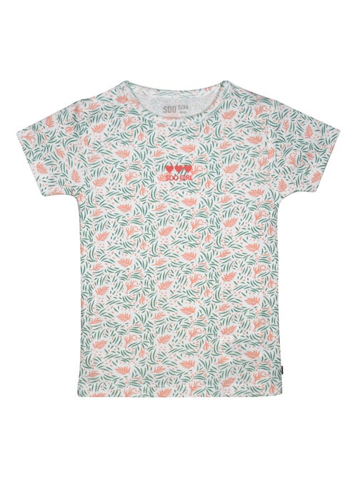 LOT DE 2 TEE SHIRTS JUSTINA MANCHES COURTES ENFANT - Kiabi