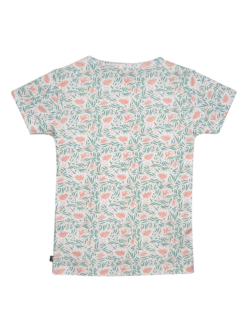 LOT DE 2 TEE SHIRTS JUSTINA MANCHES COURTES ENFANT Rose - Kiabi