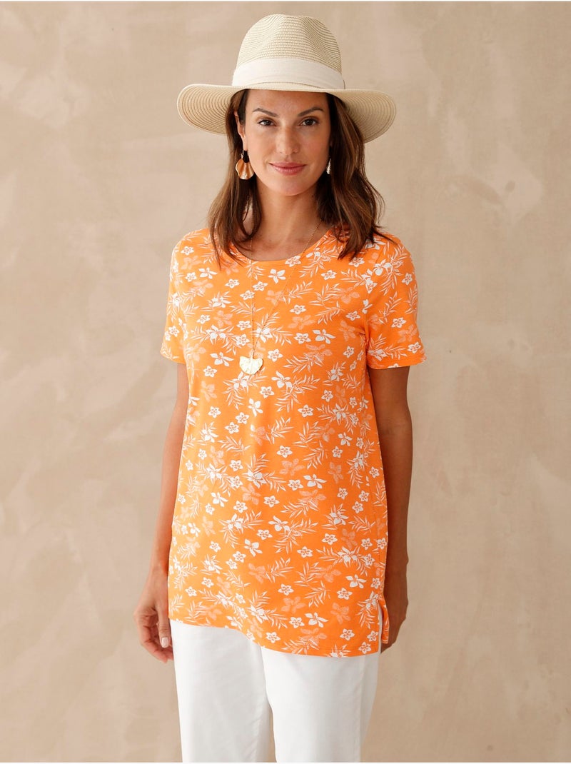Lot de 2 tee-shirts manches courtes - DAXON Noir Orange - Kiabi