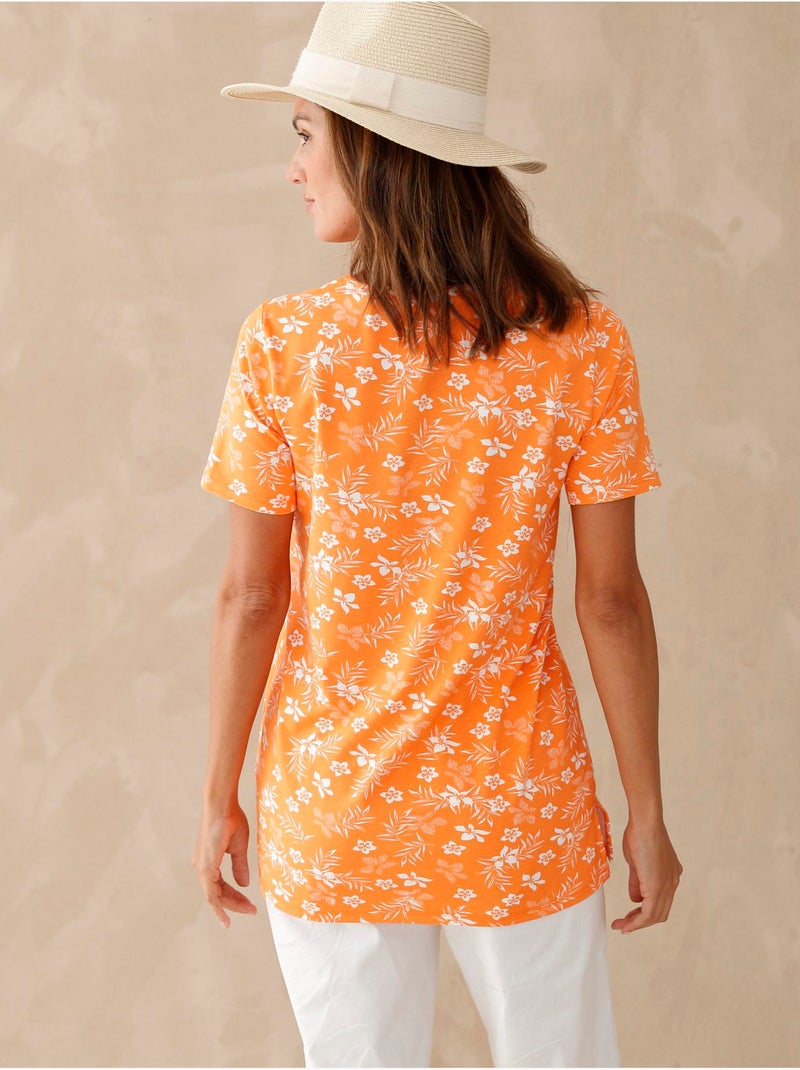 Lot de 2 tee-shirts manches courtes - DAXON Noir Orange - Kiabi