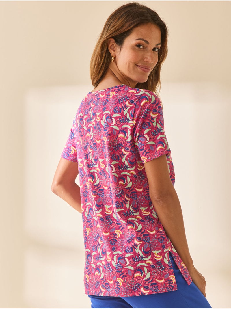 Lot de 2 tee-shirts manches courtes - DAXON Rose/Multicolore - Kiabi