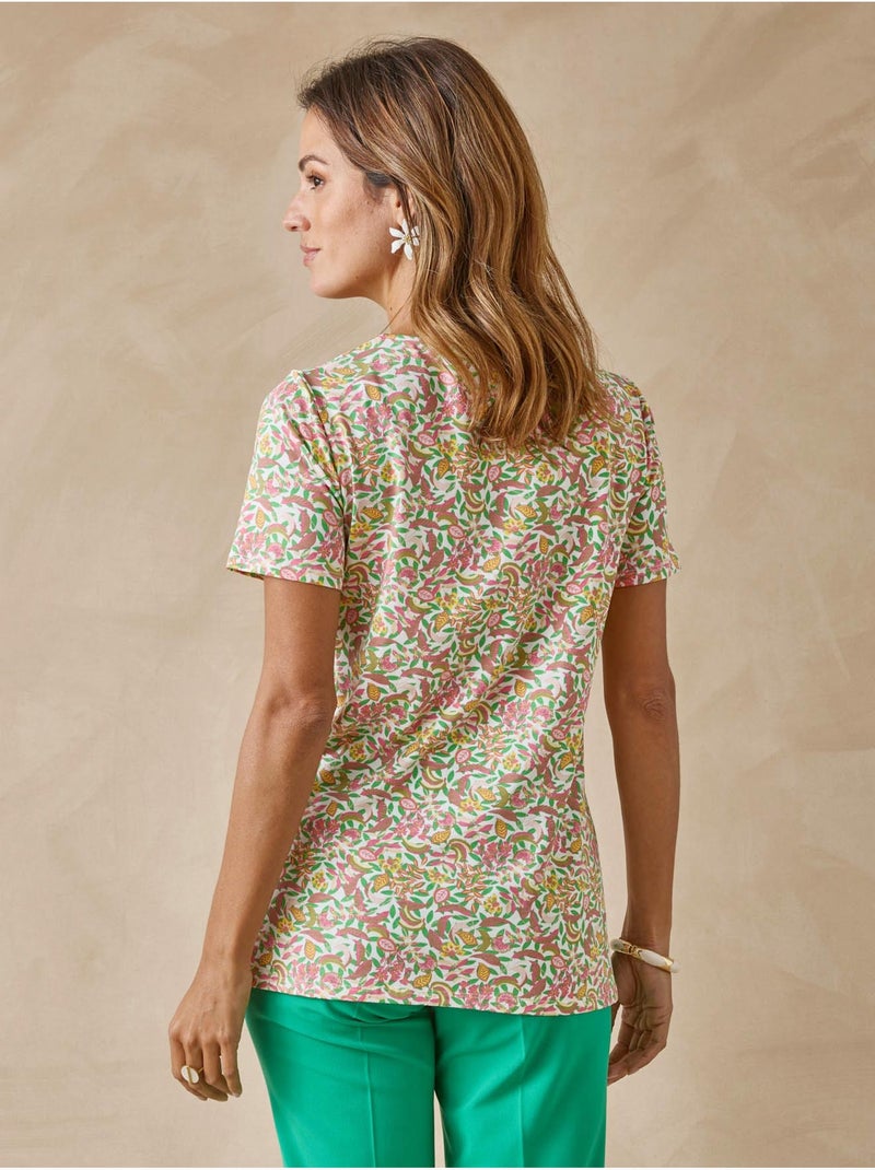 Lot de 2 tee-shirts manches courtes - DAXON Rose/Vert - Kiabi