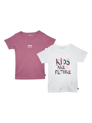 LOT DE 2 TEE SHIRTS MARIANA MANCHES COURTES ENFANT