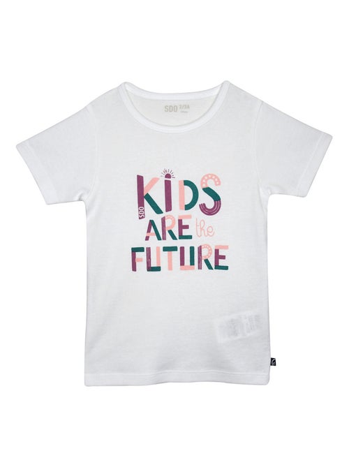 LOT DE 2 TEE SHIRTS MARIANA MANCHES COURTES ENFANT - Kiabi