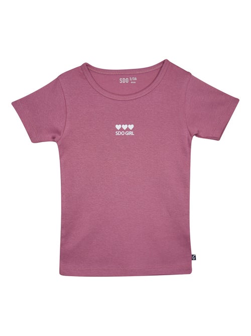 LOT DE 2 TEE SHIRTS MARIANA MANCHES COURTES ENFANT - Kiabi