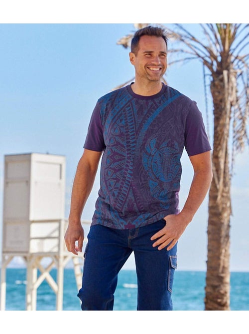 Lot de 2 Tee-Shirts Motifs Maori   - ATLAS FOR MEN - Kiabi