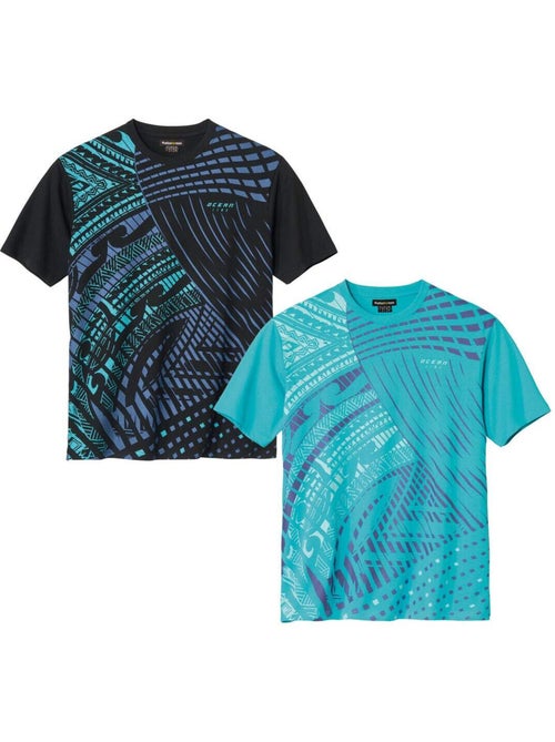 Lot de 2 Tee-Shirts Ocean Line - ATLAS FOR MEN - Kiabi Lot de 2 Tee-Shirts Ocean Line - ATLAS FOR MEN - Kiabi