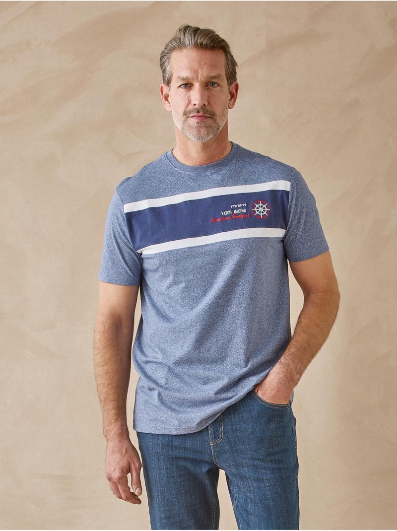 Lot de 2 tee-shirts rayés homme - DAXON Bleu - Kiabi