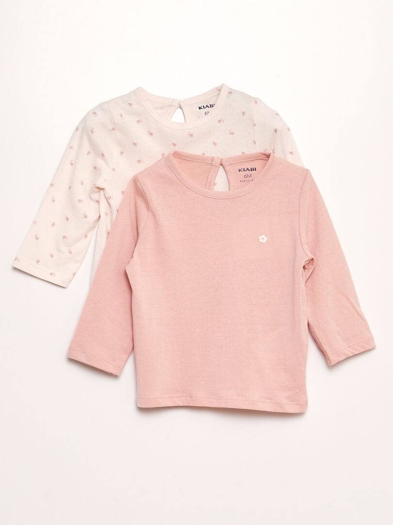 Lot de 2 tee-shirts Rose - Kiabi