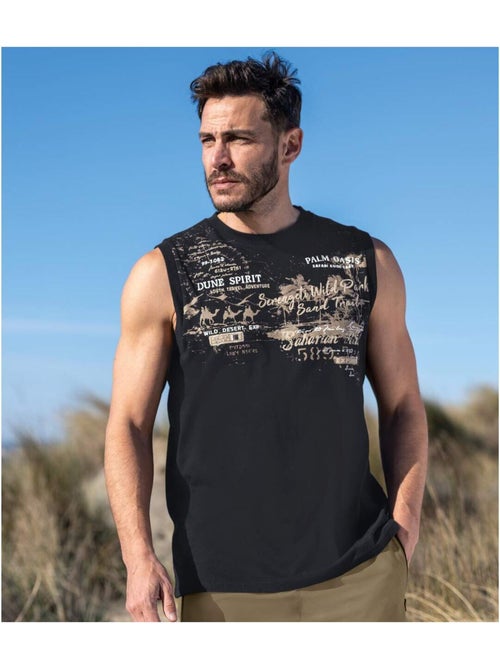 Lot de 2 Tee-Shirts Sans Manches Saharian Road   - ATLAS FOR MEN - Kiabi