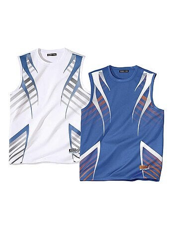 Lot de 2 Tee-Shirts Sans Manches Summer Sport - ATLAS FOR MEN