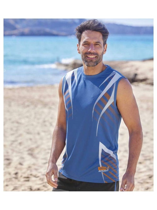 Lot de 2 Tee-Shirts Sans Manches Summer Sport   - ATLAS FOR MEN - Kiabi