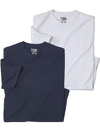 Lot de 2 Tee-Shirts MC Col Rond Unis - ATLAS FOR MEN