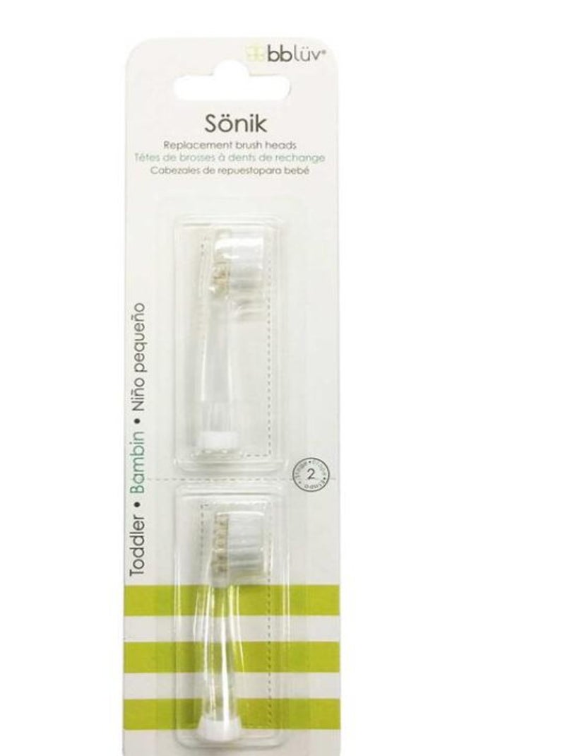 Lot de 2 têtes de brosses à dents de rechange Sönik (0-18 mois) Blanc - Kiabi
