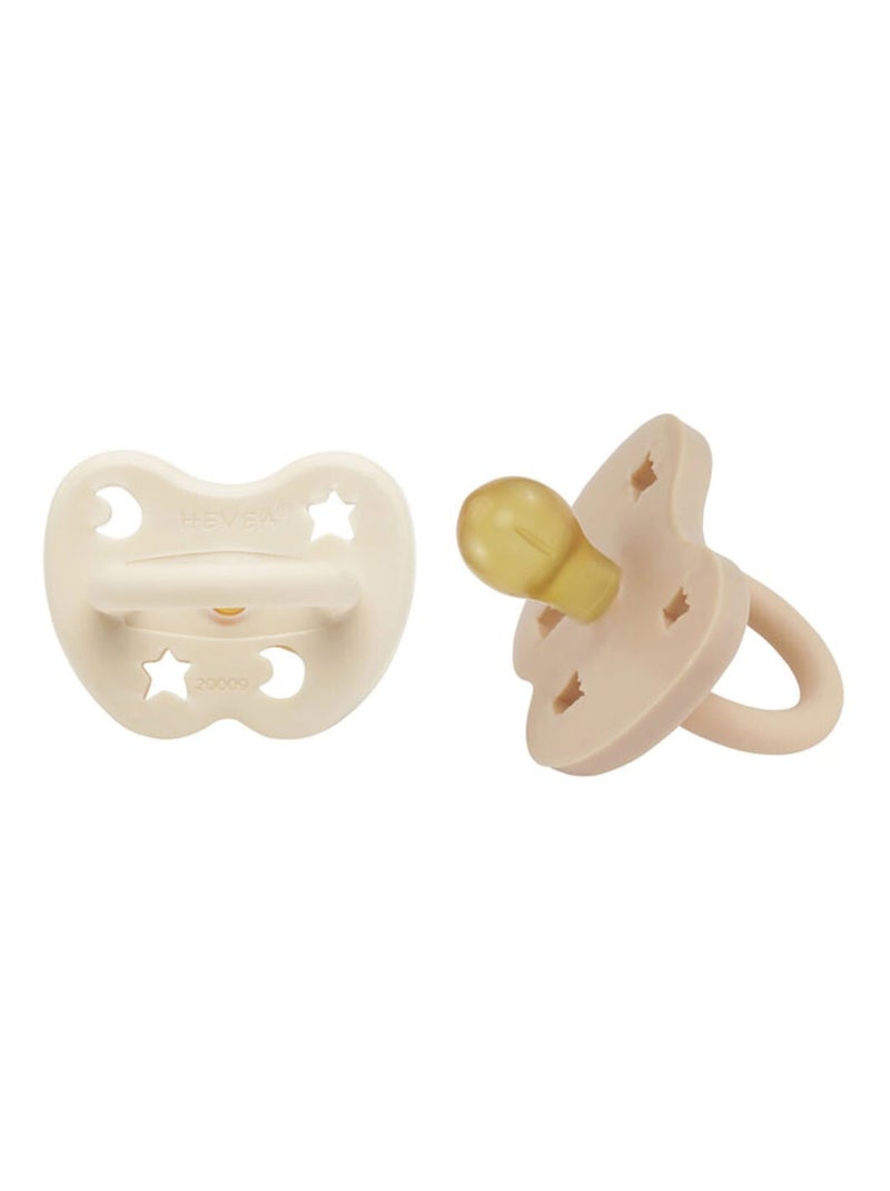 Lot de 2 tétine ronde Milky white et Sand 3-36 mois Beige - Kiabi