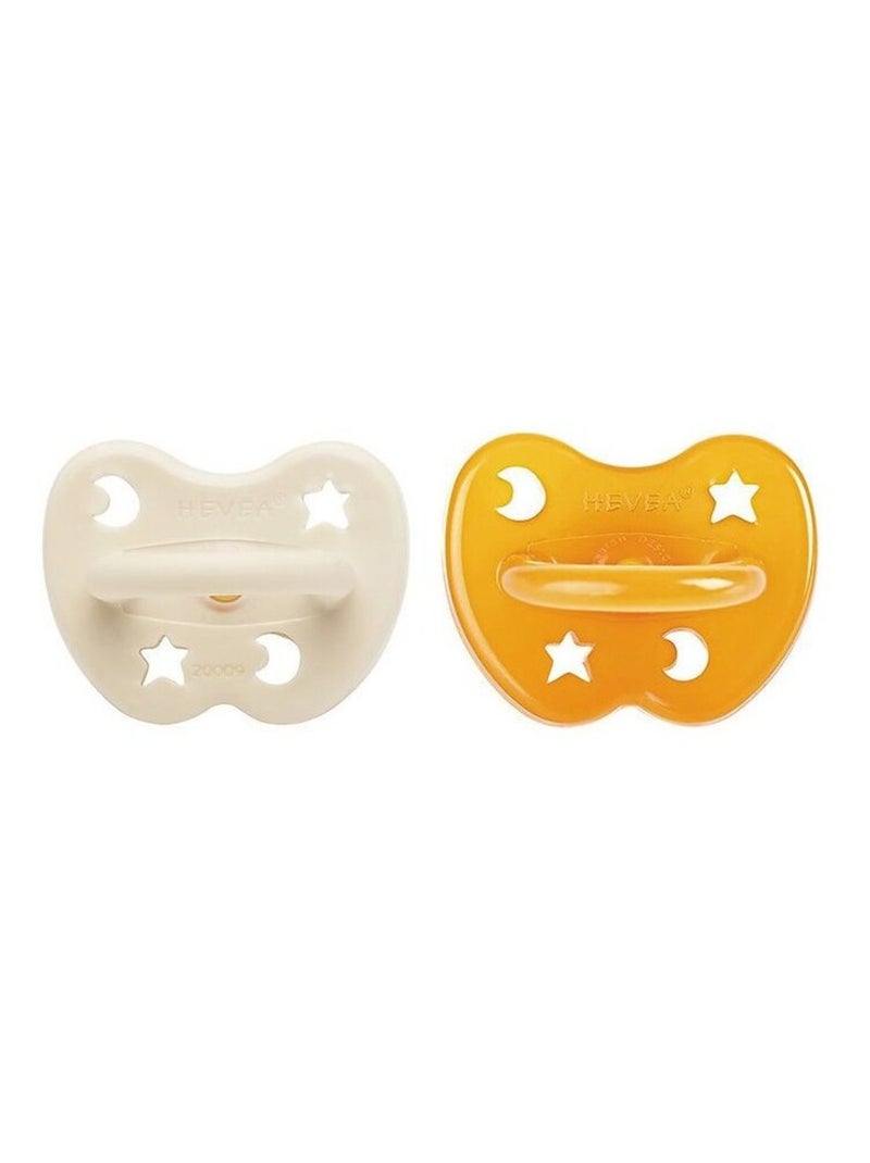 Lot de 2 tétines physiologique caoutchouc naturel 3-36 mois Blanc - Kiabi