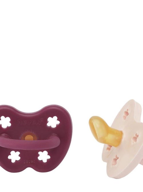 Lot de 2 tétines physiologiques Powder pink et Rosewood 3-36 mois - Kiabi
