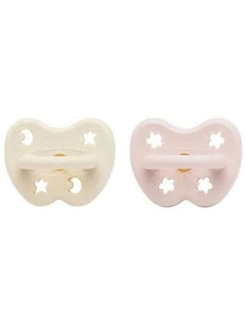 Lot de 2 tétines rondes Milky white et Powder pink 3-36 mois - Kiabi