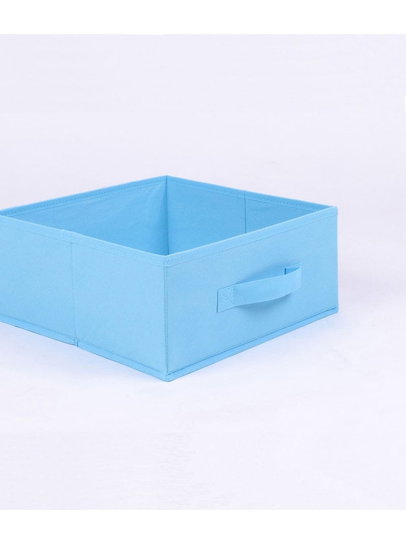 Lot De 2 Tiroirs Intissés Pliables 28x28cm bleu turquoise - Kiabi