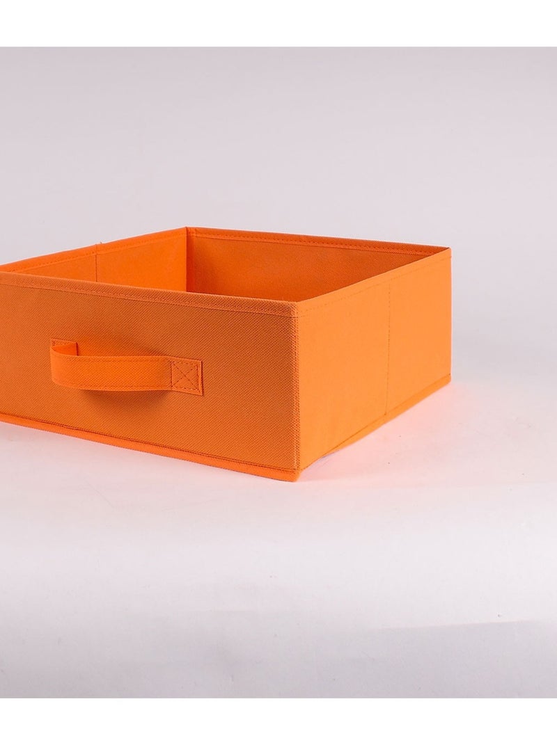 Lot De 2 Tiroirs Intissés Pliables 28x28cm Orange - Kiabi