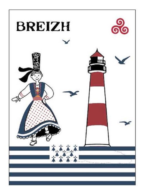 Lot de 2 torchon Bigouden breizh - Kiabi