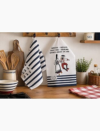 Lot de 2 torchon bigouden fest noz
