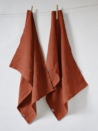 Lot de 2 torchon essuie-vaisselle lin Collection Soline