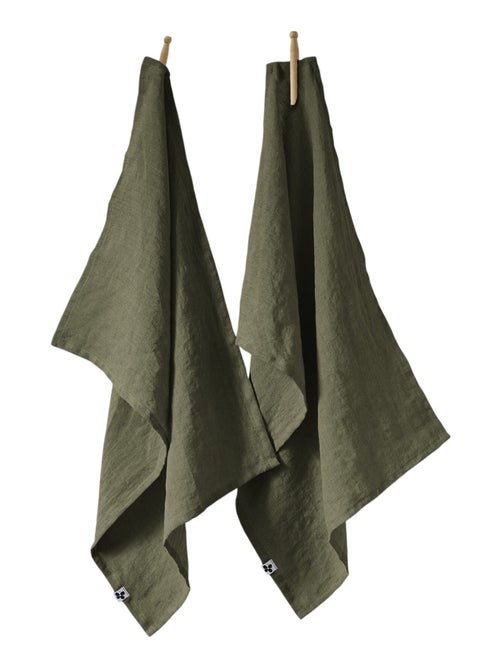 Lot de 2 torchon essuie-vaisselle lin Collection Soline - Kiabi