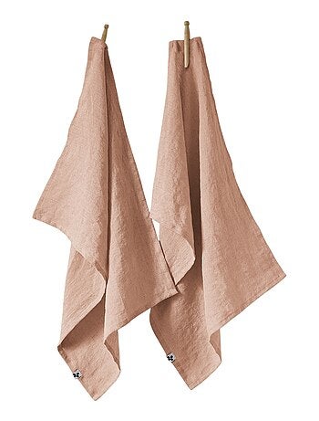 Lot de 2 torchon essuie-vaisselle lin Collection Soline