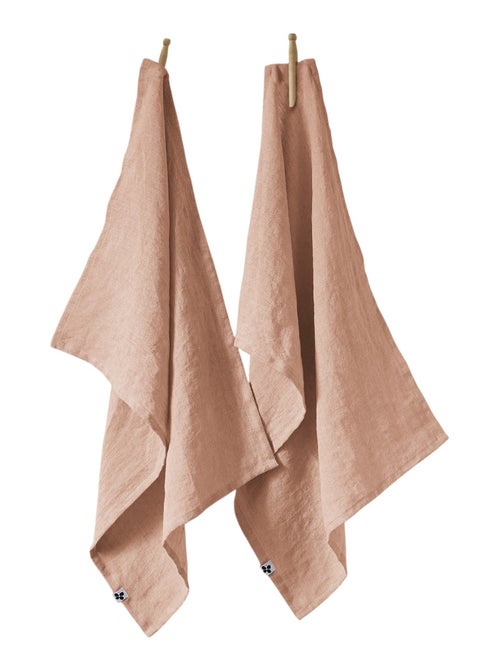 Lot de 2 torchon essuie-vaisselle lin Collection Soline - Kiabi