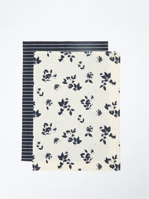 Lot de 2 torchons 50 x 70 cm - Kiabi Home - Kiabi Lot de 2 torchons 50 x 70 cm - Kiabi Home - Kiabi