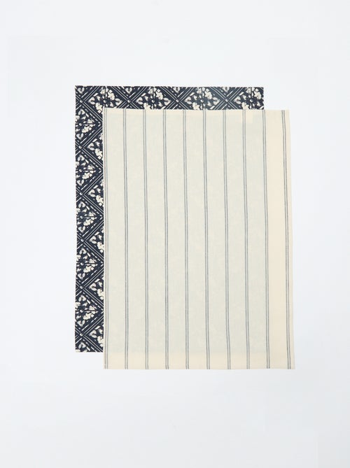 Lot de 2 torchons 50 x 70 cm - Kiabi Home - Kiabi Lot de 2 torchons 50 x 70 cm - Kiabi Home - Kiabi