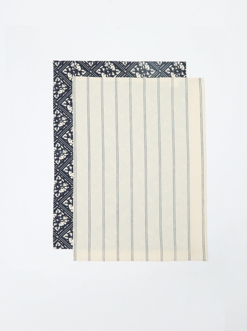 Lot de 2 torchons 50 x 70 cm - Kiabi Home Beige - Kiabi
