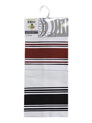 Lot de 2 torchons coton CUISINE noir et rouge