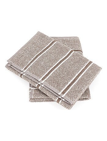 Lot de 2 torchons cuisine éponge CHECKS 50x50 cm