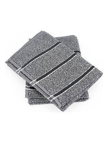 Lot de 2 torchons cuisine éponge CHECKS 50x50 cm