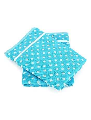 Lot de 2 torchons cuisine éponge DOTS 50x50 cm