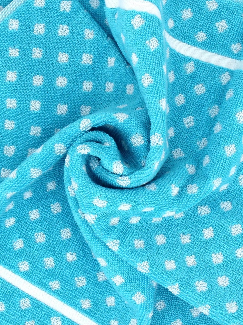 Lot de 2 torchons cuisine éponge DOTS 50x50 cm Bleu turquoise - Kiabi
