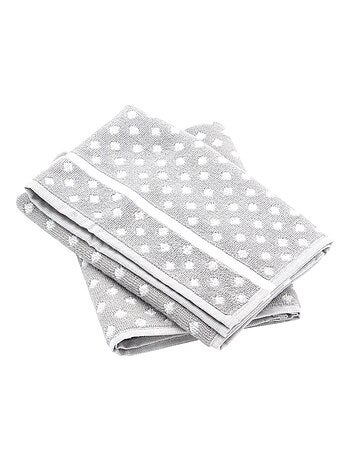 Lot de 2 torchons cuisine éponge DOTS 50x50 cm