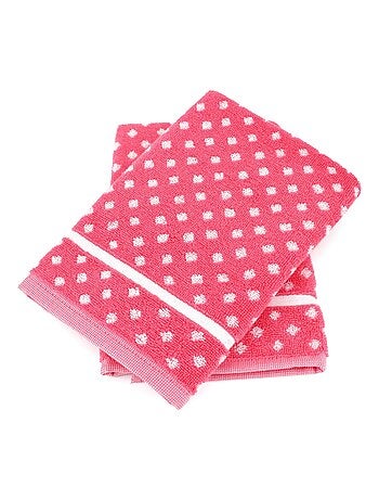 Lot de 2 torchons cuisine éponge DOTS 50x50 cm