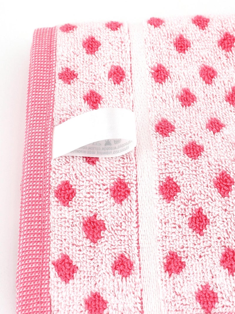 Lot de 2 torchons cuisine éponge DOTS 50x50 cm Rose - Kiabi