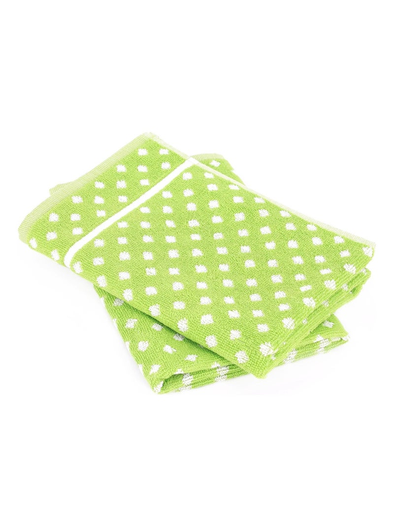 Lot de 2 torchons cuisine éponge DOTS Vert - Kiabi