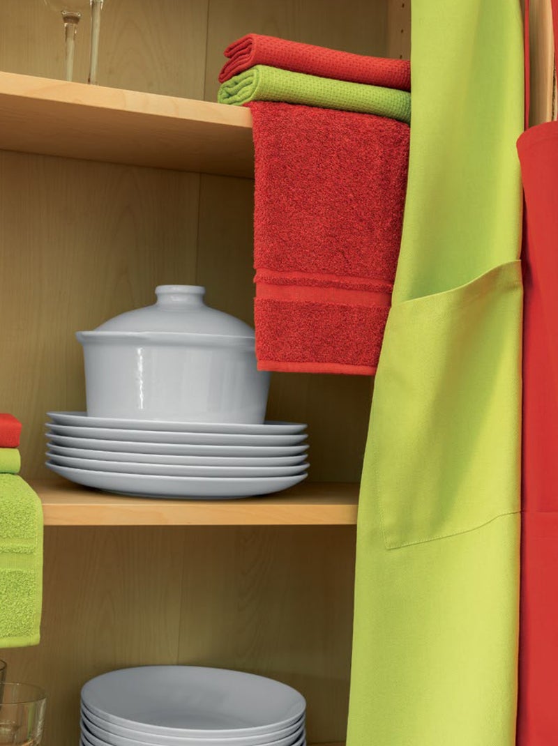 Lot de 2 torchons cuisine éponge PURE KITCHEN TERRY Gris - Kiabi